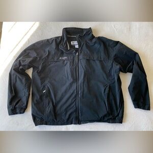Columbia Sportswear Company Mens Black Windbreaker Jacket Water Repellent XXL